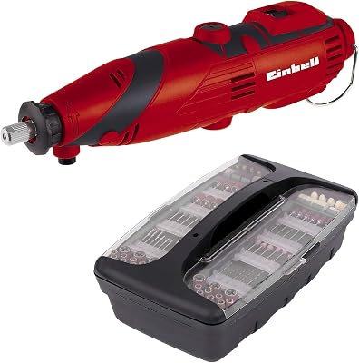 Einhell Herramienta de lijado y grabado TC-MG 135 E (135W, 10000-32000 rpm, soporte telescópico, flex. eje, incluidos los accesorios y el estuche)
