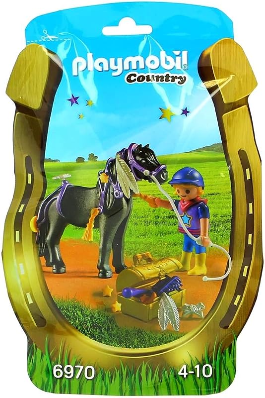 PLAYMOBIL Granja de Ponis - Jinete con Poni Estrella (6970)