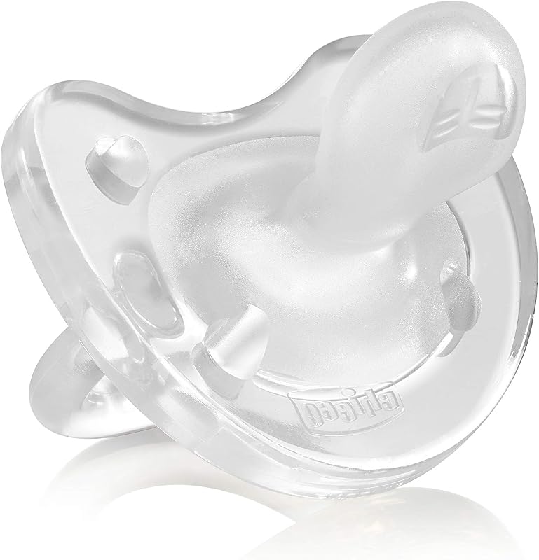 Chicco Unisex Chupete Silicona Rosa, Transparente, 0-6 Meses (1 Unidad)