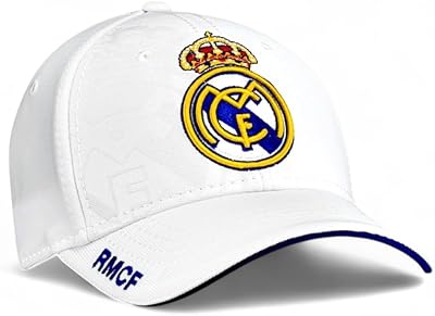 Real Madrid Gorra 1ª EQUIP-17 Nº3 - Talla Adulto Ajustable - Color Blanco