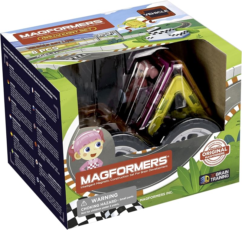 Magformers 707017 Rally Kart Girl Racer Construction Set, Multicolor