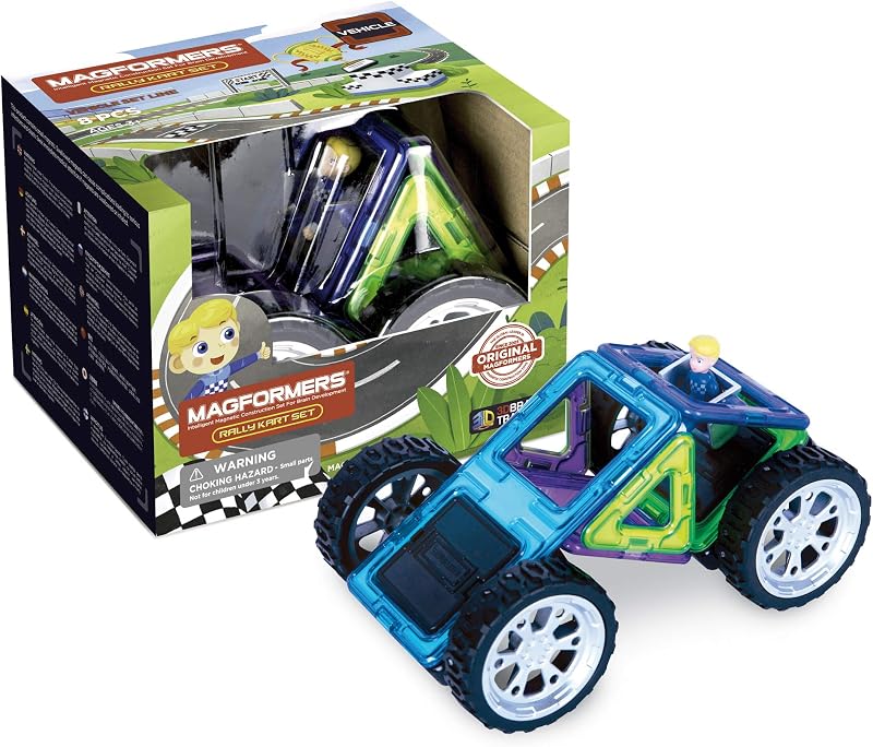 Magformers 707016 Rally Kart Boy Racer Construction Set, Multicolor