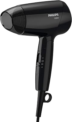 Philips Cura dei capelli BHC010/00 Drycare Essentialcare Secador Compacto, Potencia 1200 W, Negro