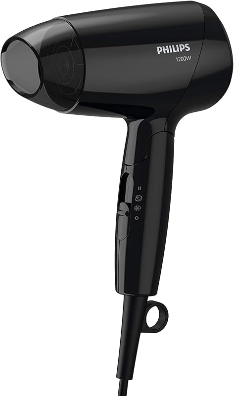 Philips Cura dei capelli BHC010/00 Drycare Essentialcare Secador Compacto, Potencia 1200 W, Negro