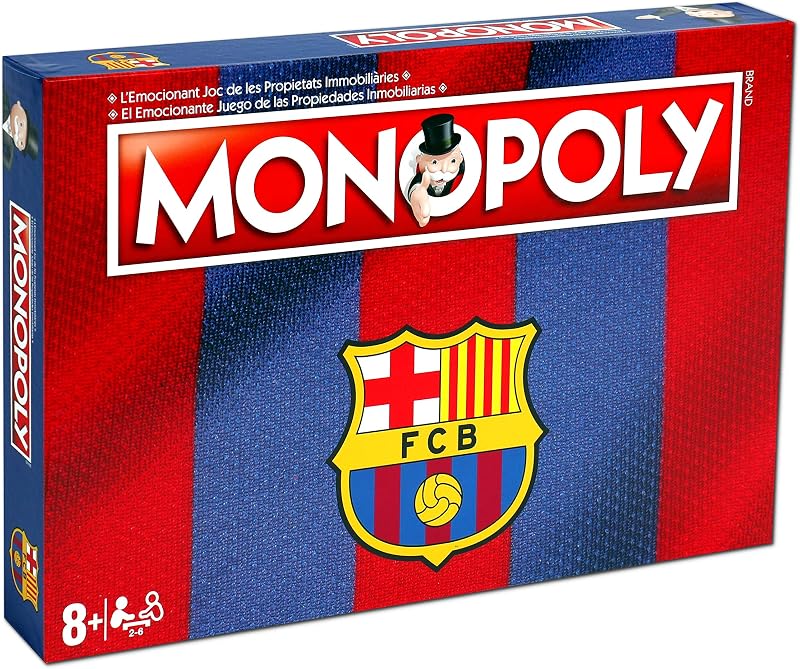 Winning Moves Monopoly FC Barcelona - Juego de Mesa - Versión bilingüe en Castellano y catalán