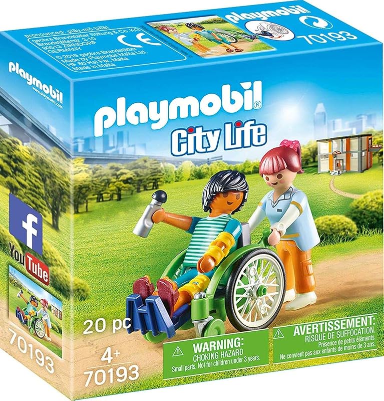 PLAYMOBIL City Life 70193 Paciente en Silla de Ruedas, A Partir de 4 años