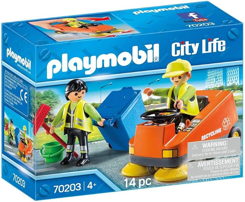PLAYMOBIL Playmobil-70203 City Vehículo Limpieza, Multicolor, Talla única (70203)