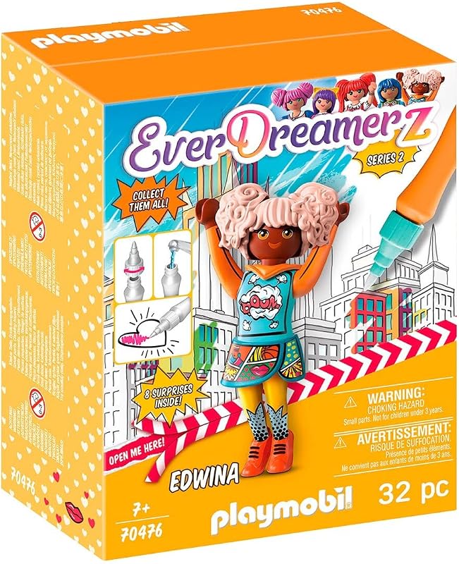 PLAYMOBIL EverDreamerz 70476 Edwina Comic World, con Boli de Agua, Partir de 7 Años