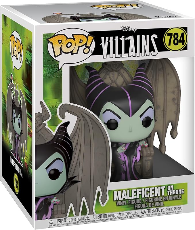 POP Funko Deluxe: Disney Villains - Maleficent on Throne | Merchandising Oficial de Cartoon/Animation - Figura de Vinilo Coleccionable para Decoración - Regalo Friki de Cumpleaños