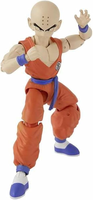 BANDAI - Dragon Ball Super Dragon Stars Figura de Acción Krilin 17cm - 36766 Multicolor - Figura articulada que captura la esencia de tu personaje favorito.