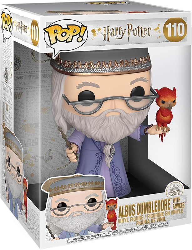 Funko POP! Harry Potter: 10" Albus Dumbledore with Fawkes | Merchandising Oficial de Fantasía - Figura de Vinilo Coleccionable para Decoración - Regalo Friki de Cumpleaños