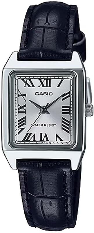 Analógico Modelo Casio LTP-V007L-7B1 Women's Rectangular Leather Strap Silver Dial Dress Watch. Marca CASIO