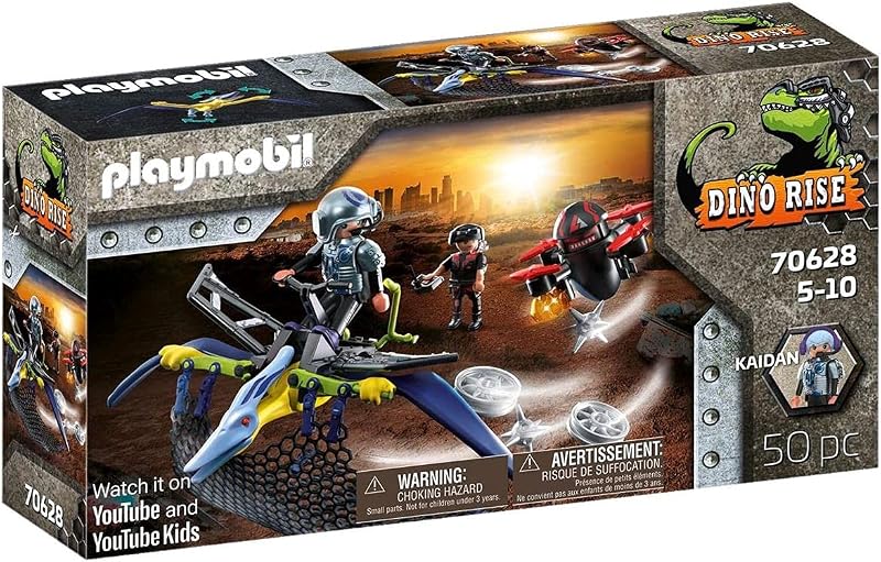 PLAYMOBIL 70628 Dino Rise Pteranodon, Ataque Desde el Aire, A Partir de 5 años, Multicolor