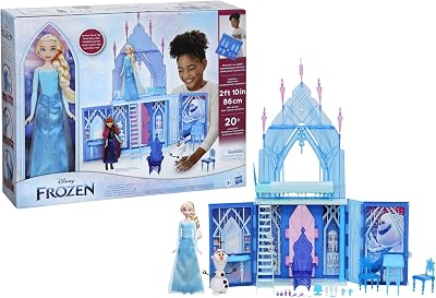 Disney Frozen, Palacio portátil de Hielo de Elsa, Castillo de Juguete, Casa de muñecas, A Partir de 3 años, Multicolor