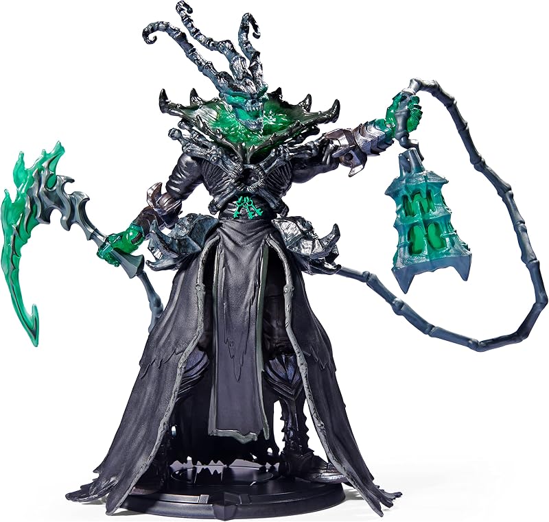 LEAGUE OF LEGENDS - Figura Premium Thresh Colección Campeones - Figura de Acción Thresh Articulada 15 cm + 2 Accesorios épicos - Figuras de Colección - Regalo niño 12 años