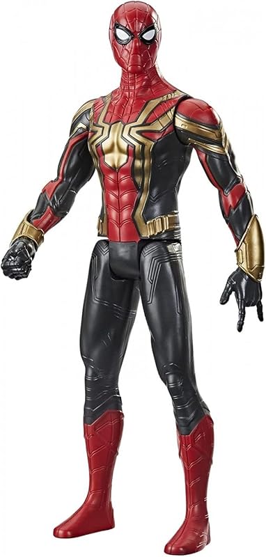 Figura de acción de Spider-Man con Traje de integración de Iron Spider de 30 cm de Marvel Titan Hero Series, Inspirado en la película, para niños a Partir de 4 años