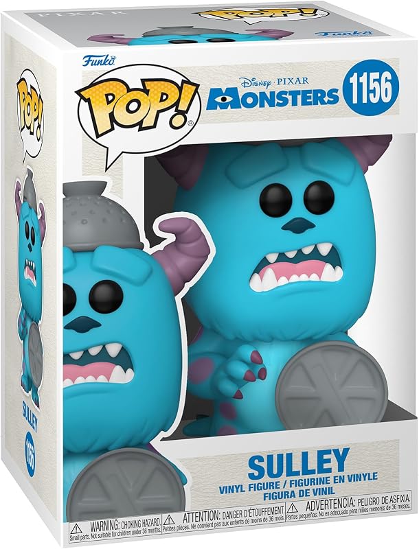 POP Funko Disney Pixar: Monsters Inc - Sulley with Lid | Merchandising Oficial - Figura de Vinilo Coleccionable para Decoración - Regalo Friki de Cumpleaños