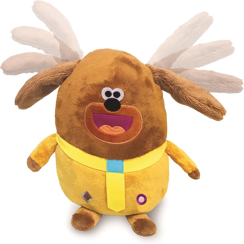 Bizak Peluche Bailarin Duggee, para Bebé, Juguete Musical Que Mueve Las Orejas con Diferentes Sonidos y Canciones, Peluche de 25 cm
