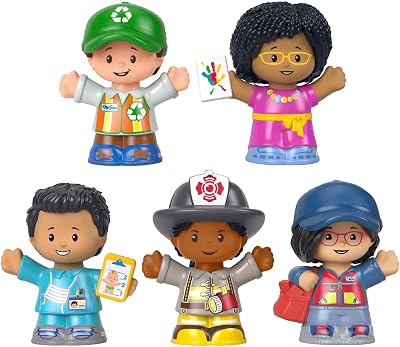 Fisher-Price Little People Héroes de la Comunidad Pack 5 Figuras, Juguete para bebé +1 año (Mattel HGR31)