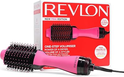 Revlon Secador voluminizador Salon One-Step - edición Rosa | One-Step, tecnología IÓNICA y CERÁMICA, media melena-cabello largo, RVDR5222PE