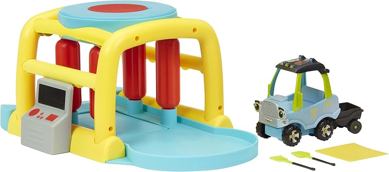 Little Tikes Let's Go Cozy Coupe - Túnel de Lavado Que Cambia de Color con vehículo Push and Play - Incluye camión,Set de Juego, Herramientas de jardín y Carrito - Edad: 3