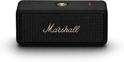 Marshall Emberton II Altavoces Bluetooth portátiles, inalámbricos, Emparejables, IP67 Resistentes al Polvo y al Agua, más de 30 Horas de Tiempo de reproducción - Negro