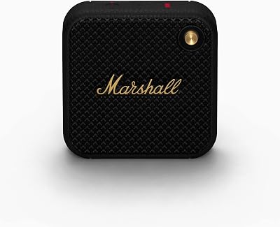 Marshall Willen Altavoces inalámbricos Bluetooth 15 Horas de reproducción IP67 Carga rápida a Prueba de Agua Apilable - Negro