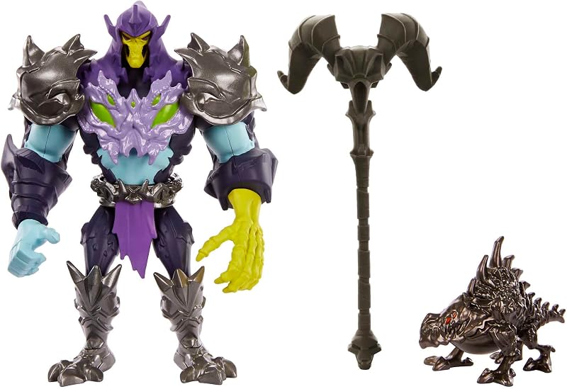 He-Man y los Masters del Universo MOTU Eternia Skeletor Figura de acción con accesorios, juguete +4 años (Mattel HLF52)