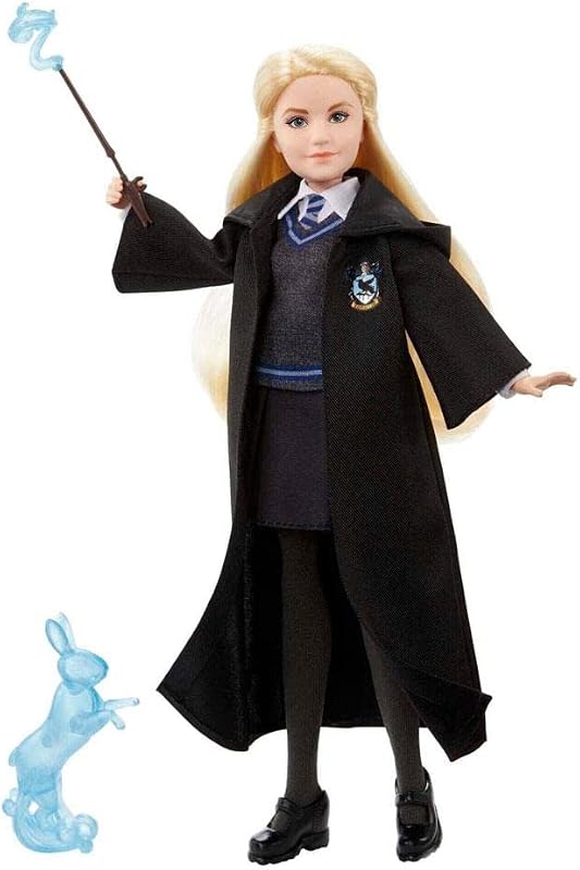 Mattel Harry Potter Luna Lovegood y su patronus Muñeca articulado con capa, varita y accesorios, juguete +6 años (HLP96)
