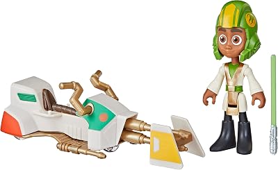 Star Wars - Kai Brightstar - Figura y Moto Speeder - Figuras y vehículos a Escala de 10 cm - Juguetes Juguetes para niños pequeños