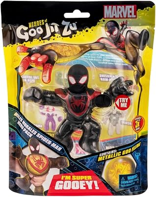Bandai - Heroes of Goo JIT Zu - Figura de Acción Juguete, Marvel Miles Morales, Multicolor CO41621