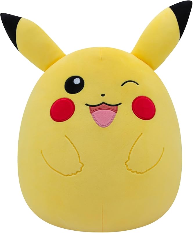 Squishmallows Pokémon x SQPK00042 - Pikachu (35 cm), diseño Oficial de Pokémon