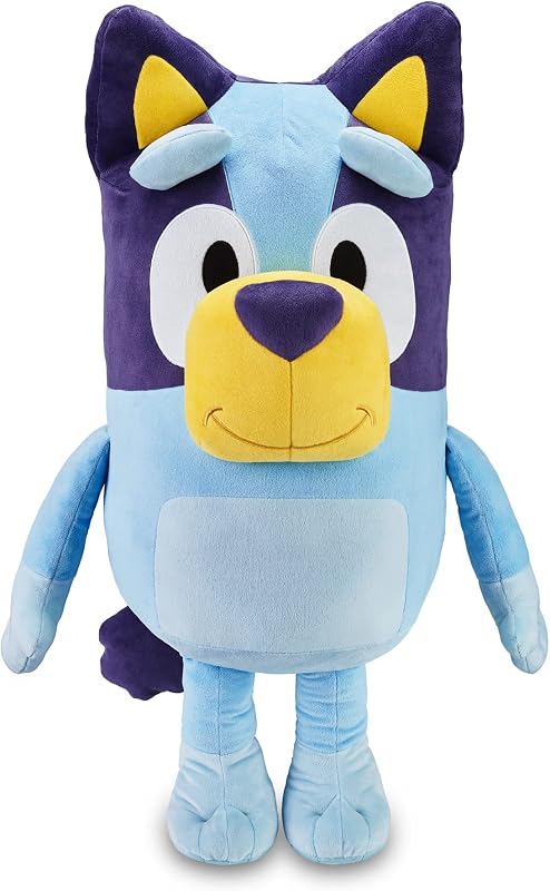 Bluey – Big Plush, Peluche del Perrito 80 centímetros, de Color Azul, Producto Oficial de la Serie Infantil de Dibujos, Suave y blandito para abrazar, niños y niñas +0 años, Famosa (BLY37000)