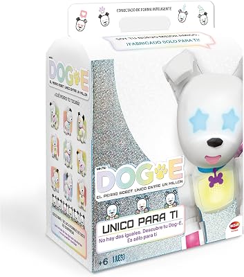 Bizak 61851691 Dog-e Perro Robótico Interactivo, con Millones de Combinaciones Distintas, Anda, Ladra, Reconoce Voz, con Sensores, Lanza Mensajes con su Cola, Combinación de Colores Personalizable