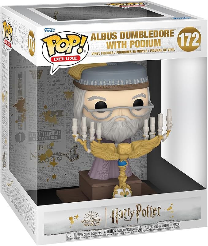 Funko Pop! Deluxe: Harry Potter Prisoner of Azkaban - Albus Dumbledore with Podium - Figura de Vinilo Coleccionable - Idea de Regalo- Mercancia Oficial - Juguetes para Niños y Adultos