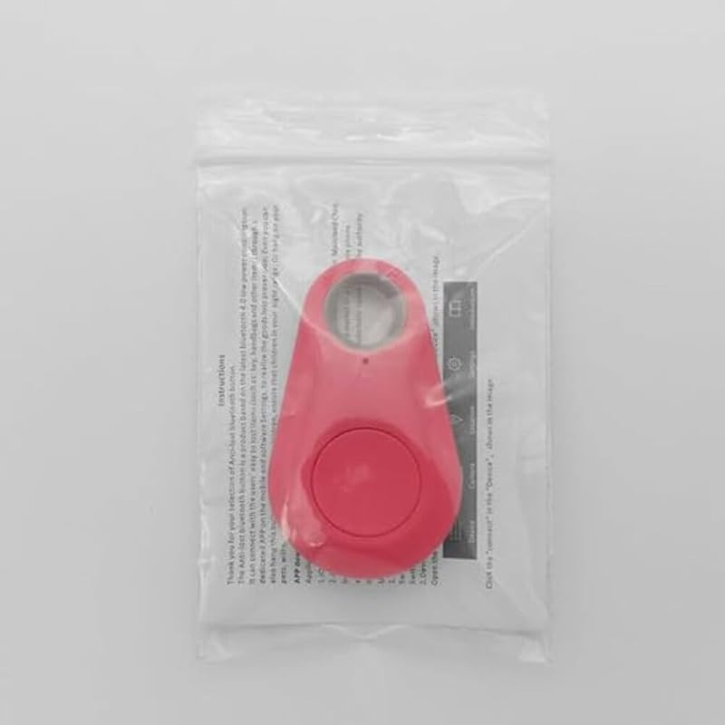 Rastreador GPS-Detector De Seguimiento/Localizador GPS para Coches,Perros y Gatos/Localizador Bluetooth/Dispositivo Anti-perdida/Compatible con iOS y Android/Resistente al Agua(Rosa)